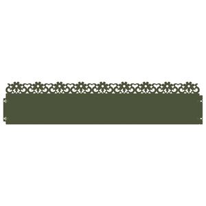 vidaXL Lawn Edgings 10 pcs Olive Green 103 x 0.05 x 22 cm Steel