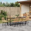 vidaXL Garden Dining Set 9 pcs Brown Powder-Coated Steel