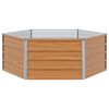 vidaXL Raised Garden Bed Wood Look 129 x 129 x 45 cm Galvanised Steel