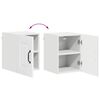 vidaXL Kitchen Cabinet Kalmar 2 pcs High Gloss White 30 x 31 x 40 cm