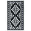 vidaXL Runner Rug BCF Black 100x150 cm