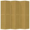vidaXL Room Divider 6 Panels Brown Solid Wood Paulownia
