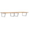 vidaXL Basin Shelf Wall Mounted Steel and Solid Wood Acacia