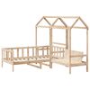 vidaXL Day Bed and Bench Set with Roof without Mattress 90x190 cm Single