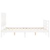 vidaXL Bed Frame without Mattress White 120x200 cm Solid Wood
