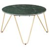 vidaXL Coffee Table Green 65x65x42 cm Real Stone with Marble Texture