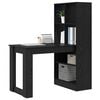 vidaXL Desk with Shelf Black Oak 122 x 67 x 145 cm Engineered Wood