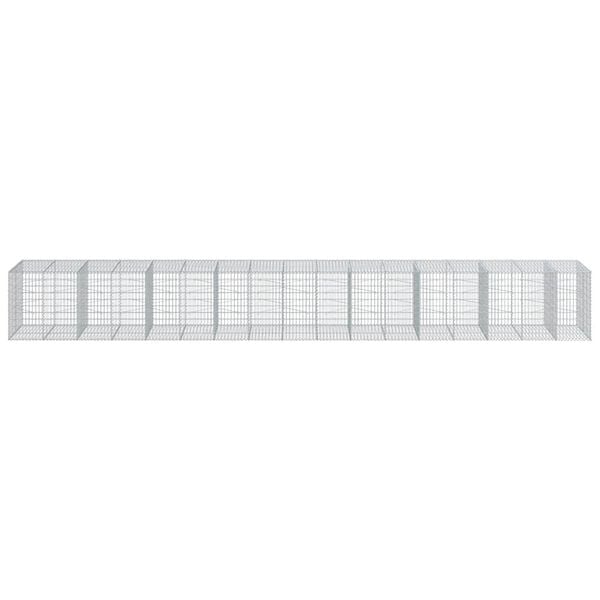 vidaXL Gabion Basket with Cover 850x100x100 cm Galvanised Iron