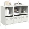 vidaXL Sideboard White 101.5x39x73.5 cm Cold-rolled Steel