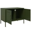 vidaXL TV Cabinets 2 pcs Olive Green 68x39x50.5 cm Steel