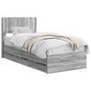 vidaXL Bed Frame with Storage and Headboard Grey Sonoma 90 x 200 cm