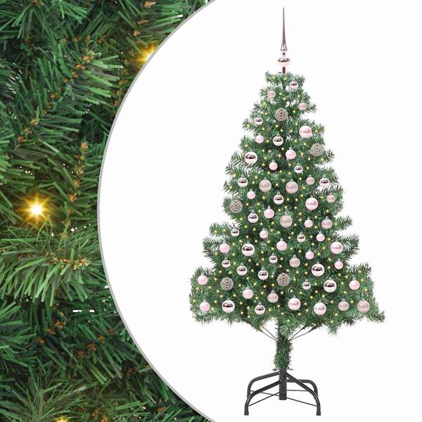 vidaXL Christmas Tree with 300 LEDs with Stand Green 180 cm PVC