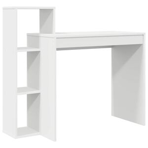 vidaXL Desk with Shelf White 100 x 40 x 90 cm Engineered Wood