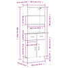 vidaXL Highboard White 69.5x34x180 cm Engineered Wood