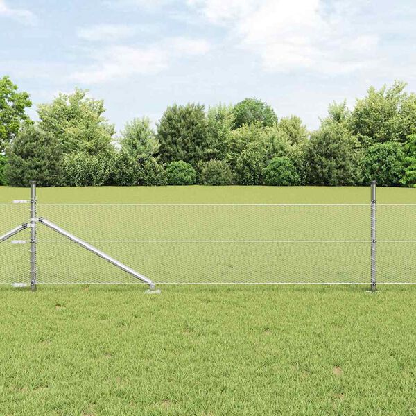 vidaXL Fence Post Silver 100 x 0.4 m (13 mm mesh) Steel