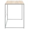 vidaXL Computer Desk White and Oak 110x60x70 cm Engineered Wood