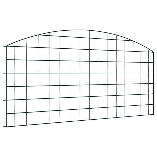 vidaXL Pond Fence Set 5 pcs Green 100 x 50 cm Steel