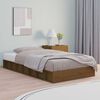 vidaXL Bed Frame without Mattress Honey Brown 75x190 cm Small Single Solid Wood
