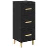 vidaXL Sideboard Black oak 34.5 x 34 x 90 cm Engineered wood