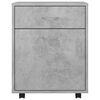 vidaXL Rolling Cabinet Concrete Grey 45x38x54 cm Engineered Wood