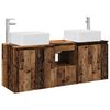 vidaXL Bathroom Cabinet Set 3 pcs Old Wood 49.5 x 41 x 63 cm
