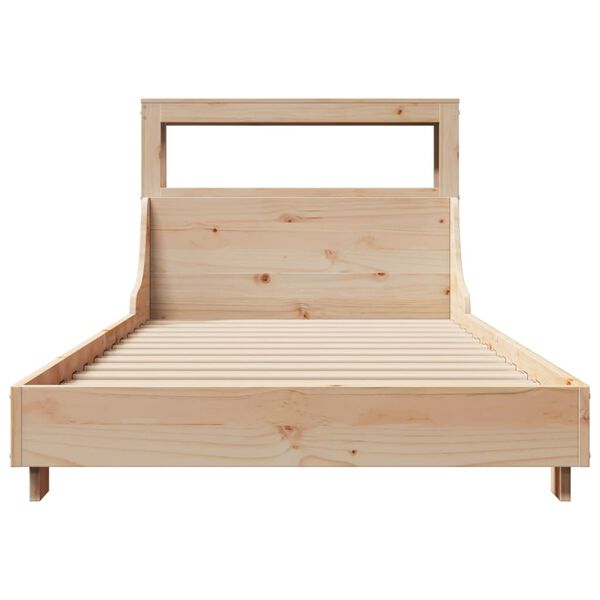 vidaXL Bed Frame without Mattress 75x190 cm Small Single Solid Wood Pine