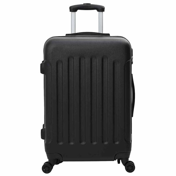 vidaXL Suitcase Set 3 pcs Black 50 x 31 x 78 cm ABS Plastic and Steel