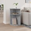 vidaXL End Table Grey Sonoma 29.6 x 29.6 x 60 cm Engineered Wood