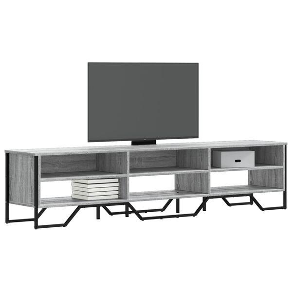 vidaXL TV Cabinet Grey Sonoma 180x34x41 cm Engineered Wood