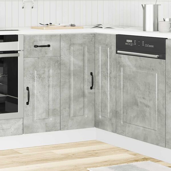 vidaXL Kitchen Corner Base Cabinet Kalmar Concrete Grey Engineered Wood