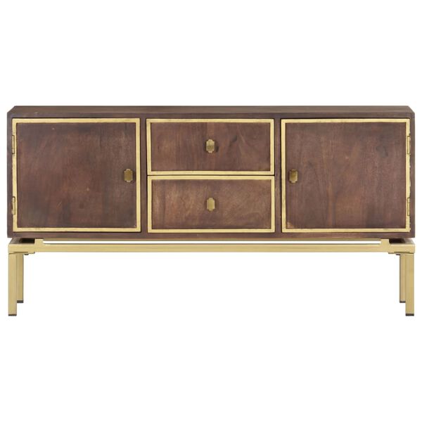 vidaXL Sideboard 120x29x60 cm Solid Mango Wood
