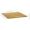 vidaXL Table Top Solid Oak Wood Square 23 mm 80x80 cm
