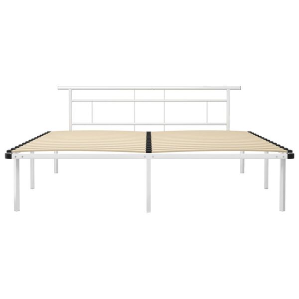 vidaXL Bed Frame without Mattress White Metal 180x200cm