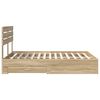 vidaXL Bed Frame with Drawer with Headboard Manual Engineered Wood
