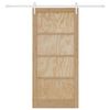 vidaXL Sliding Door ORKDAL Brown 93 x 202 cm Solid Pine Wood