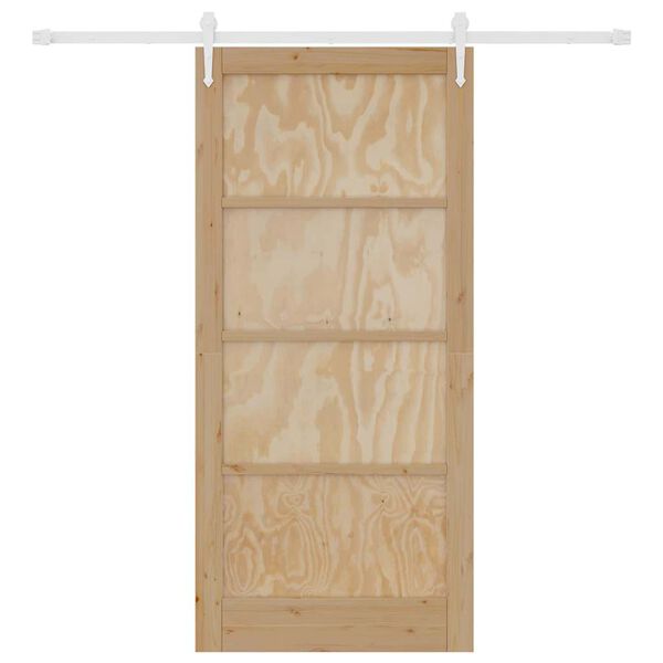 vidaXL Sliding Door ORKDAL Brown 93 x 202 cm Solid Pine Wood