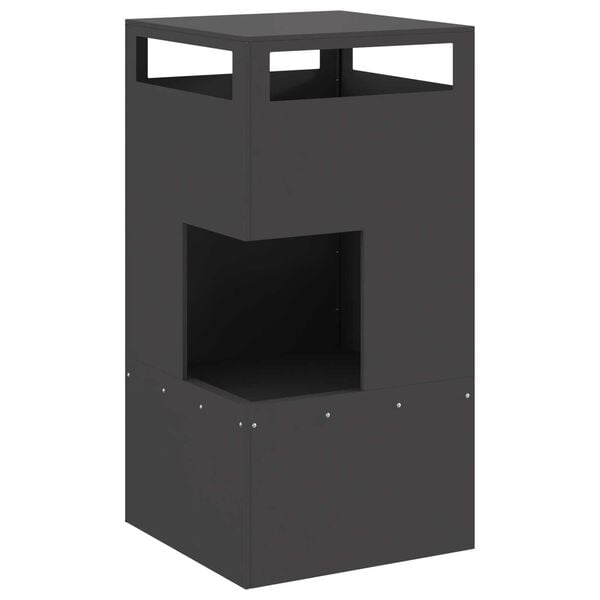 vidaXL Fire Pit Black 50 x 50 x 100 cm Steel
