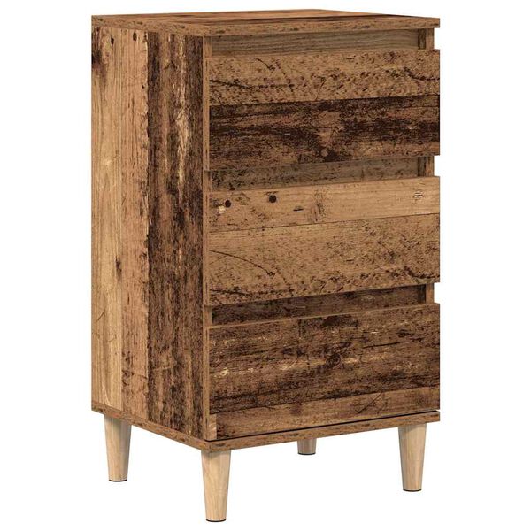 vidaXL Bedside Cabinet Old Wood 40 x 35 x 70 cm Engineered Wood