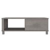 vidaXL Coffee Table HAMAR Light Grey 100x55x35 cm Solid Wood Pine