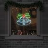 vidaXL Christmas Bell with 144 LEDs Multicolour 56 x 46 cm PVC