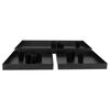 House Nordic 3 Piece Tray Helena with Candle Holder Black