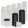 vidaXL Coffee Paper Cups with Lids 200 ml 500 pcs White and Black