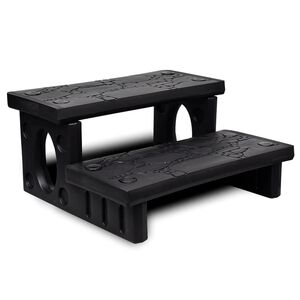 vidaXL Spa Step | Black | Plastic | Medium | Non-slip | Black Spa Step