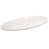 vidaXL Table Top White 100x50x2.5 cm Solid Wood Pine Oval