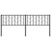 vidaXL Metal Headboard Black 200 cm