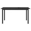 vidaXL Garden Table Black 150x90x74 cm Aluminium and Glass
