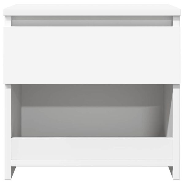 vidaXL Bedside Cabinet White 40x30x39 cm Engineered Wood