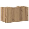 vidaXL Desk Organiser Black oak 44.5 x 24 x 25 cm Engineered wood