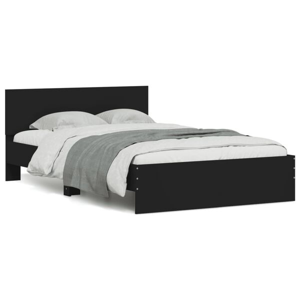 vidaXL Bed Frame without Mattress Black 135x190 cm Double