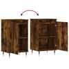 vidaXL Sideboards 2 pcs Smoked Oak 40x35x70 cm Engineered Wood